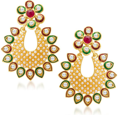 51% OFF on Sukkhi Blossomy Alloy Dangle Earring