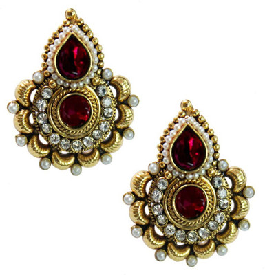 

Being Women Elegant Gold-Plated With Kundan Studded Fashion Alloy Stud Earring