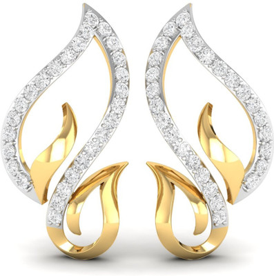 

Parshva Diam Flame Look 0.59 Ct. Gold over Designer Earring For Women Cubic Zirconia Silver Stud Earring