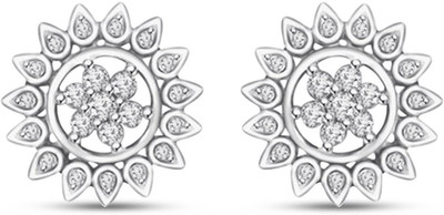 

Anopchand Tilokchand Jewellers floral Cubic Zirconia Silver Stud Earring