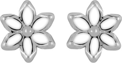 mahi White Floral Cat's Eye Alloy Stud Earring