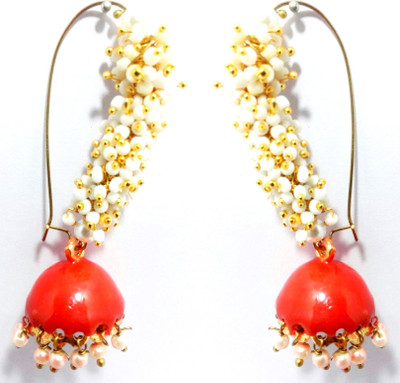 

Kshitij Jewels Meenakari- Azure Color of Heaven Alloy Jhumki Earring