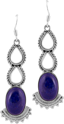 

Zivah Artsy Blue Stone Lapis Lazuli Sterling Silver Dangle Earring
