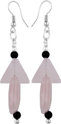 

Pearlz Ocean Perfect Quartz, Onyx Alloy Dangle Earring