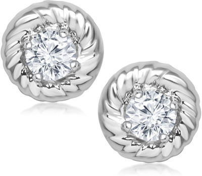 

Meenaz Round Big Stone Creative Design Cubic Zirconia Alloy Stud Earring