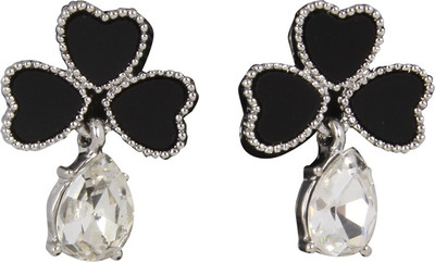 

Jazz Jewellery Hart Design Jazz Jewellery Black and Silver color Alloy Stud Earring