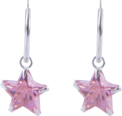 

Abhooshan Color Delight Cubic Zirconia Sterling Silver Hoop Earring