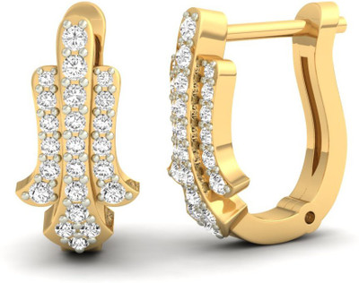 

Jewels5 Serissa Yellow Gold 18kt Diamond Hoop Earring(Rhodium Plated)