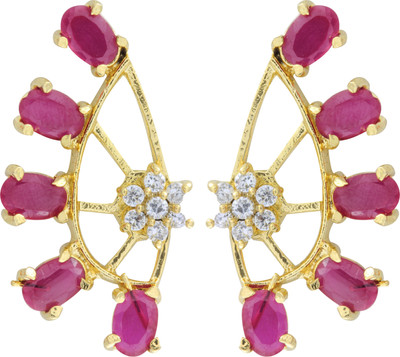Efulgenz Style Diva Cubic Zirconia Alloy Cuff Earring