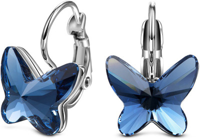 Yellow Chimes YCSWER 005125 BL Swarovski Crystal Alloy Clip on Earring Yellow Chimes Earrings