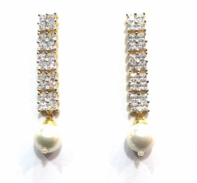 JEWELSHINGAR 16471-ead Cubic Zirconia, Zircon Brass Drops & Danglers