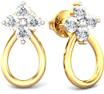 

Samaira Gem and Jewelery Love Forever Yellow Gold 14kt Swarovski Crystal Stud Earring