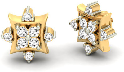 

Jewels5 Azorina Yellow Gold 18kt Diamond Stud Earring(Rhodium Plated)