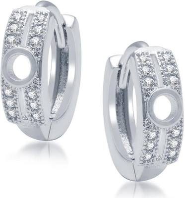 

Sukkhi Glistening Micro Pave Cubic Zirconia Alloy Hoop Earring