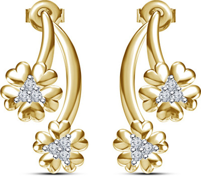 

Vorra Fashion Flower Style Cubic Zirconia Sterling Silver Stud Earring