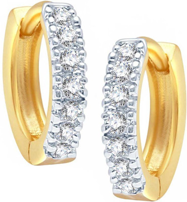 JEWELS GURU Diva Style Zircon Alloy Huggie Earring