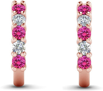 

Anopchand Tilokchand Jewellers Post & Butterfly Cubic Zirconia Silver Drop Earring