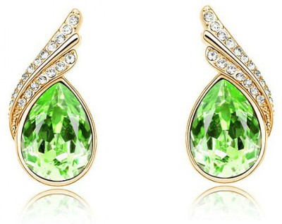 Silver Shoppee Dewdroplet Cubic Zirconia, Crystal Alloy Stud Earring