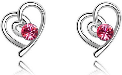 

Silver Shoppee You Are Mine Swarovski Crystal Alloy Stud Earring