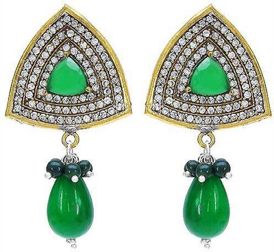 

Johareez Floral Onyx Copper Drop Earring