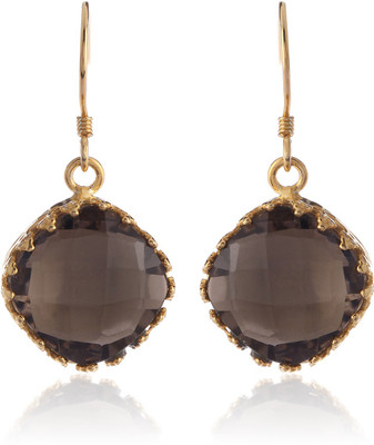 

Thingalicious Smoky Quartz Glow Alloy Dangle Earring