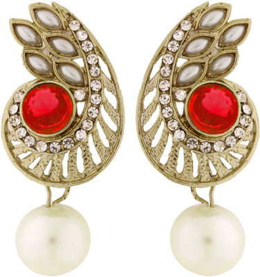 

the jewelbox Filigree Paisley Cubic Zirconia Copper Drop Earring