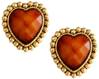 

Being Women Elegant Brown Heart Alloy Stud Earring