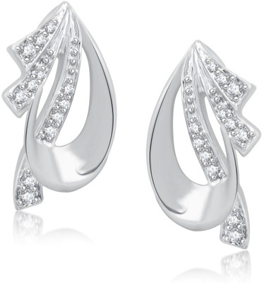 

Meenaz Beauty Rhodium Cubic Zirconia Alloy Stud Earring