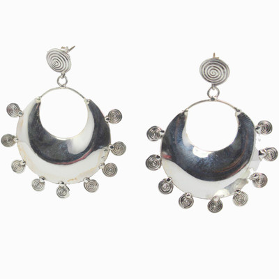 

Elotic FOX42 Silver Chandbali Earring