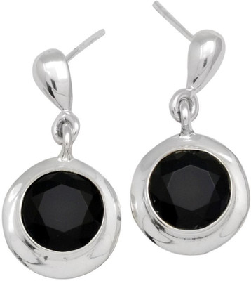 

YugshaJewels Forever YJE-1586 Onyx Sterling Silver Drop Earring
