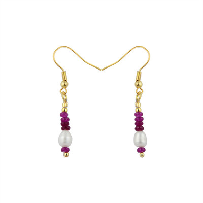 

Pearlz Ocean Delight Pearl, Jade Alloy Dangle Earring