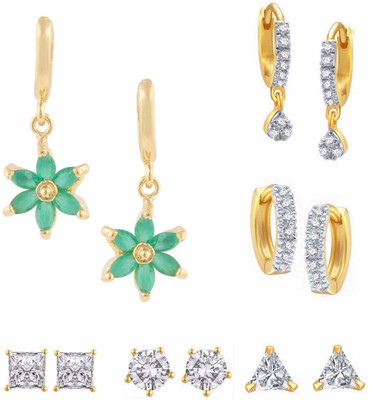 

Parinaaz Style Diva Cubic Zirconia Alloy Earring Set
