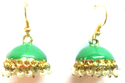 

Kshitij Jewels Meenakari- Azure Color of Heaven Alloy Jhumki Earring
