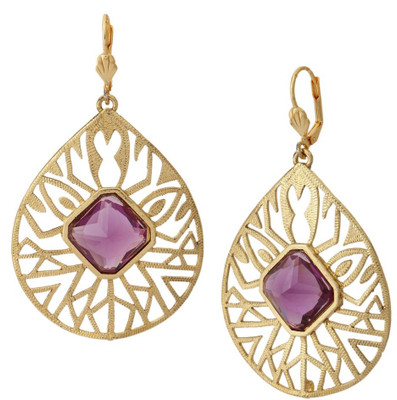 

the jewelbox Filigree Pear Copper Clip-on Earring