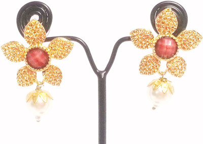 

Kshitij Jewels Flower Alloy Drop Earring