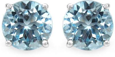 Johareez Beautiful Topaz Sterling Silver Stud Earring