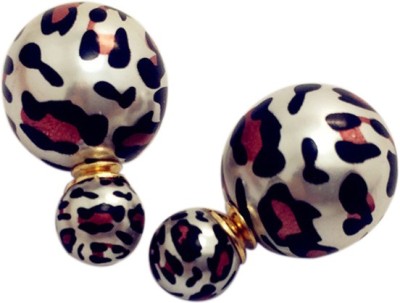 AMOUR New Double Sided Leopard Print Alloy Stud Earring