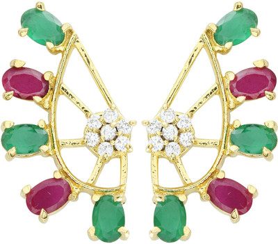 Efulgenz Style Diva Cubic Zirconia Alloy Cuff Earring
