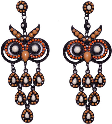 

Pink Rose Glamour Metal Drop Earring