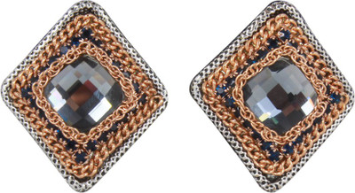 

Jazz Jewellery Partywear Gold Colour Kaju Shape with Multicolor Alloy Stud Earring
