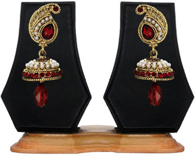 

Being Women Elegant Brown Gold Plated With Stone Studed Pearl Fashion Alloy Jhumki Earring