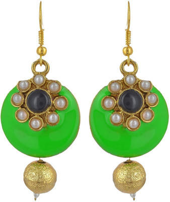 

Kshitij Jewels Meenakari- Azure Color of Heaven Alloy Dangle Earring