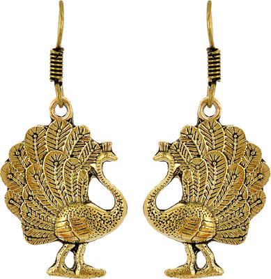 

Subharpit Dancing Peacock Metal Dangle Earring