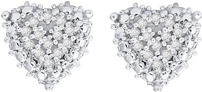 

Kataria Jewellers Hearts Silver Stud Earring
