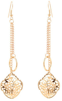 GoldNera Mugal Cutwork Alloy Tassel Earring GoldNera Earrings
