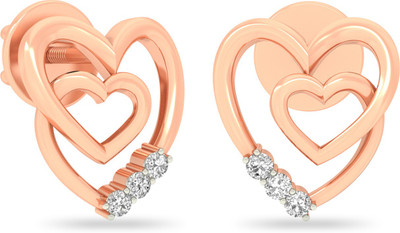 2% OFF on Aucent by PC Jeweller The Sevda Heart Yellow Gold 18kt Diamond Stud Earring