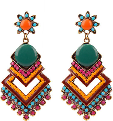 

FreshVibes Multi Colour Dangle and Drop Earrings Western for Girls Alloy Drop Earring
