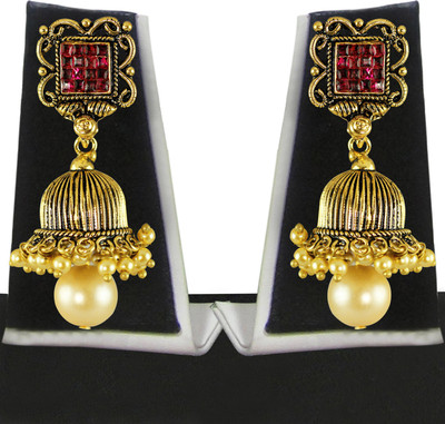 

Zaveri Pearls Chunky Gold Antique Zinc Drop Earring