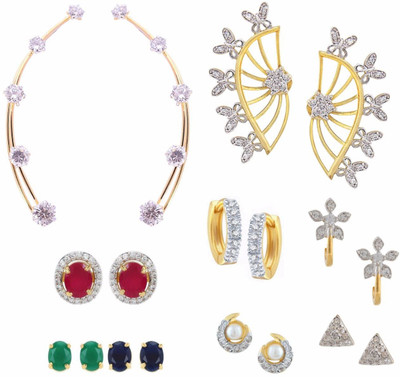 

Parinaaz Style Diva Cubic Zirconia Alloy Earring Set