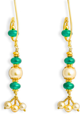 Ijuels Fashion Spring Sparkle Cubic Zirconia, Pearl Alloy, Brass Drops & Danglers